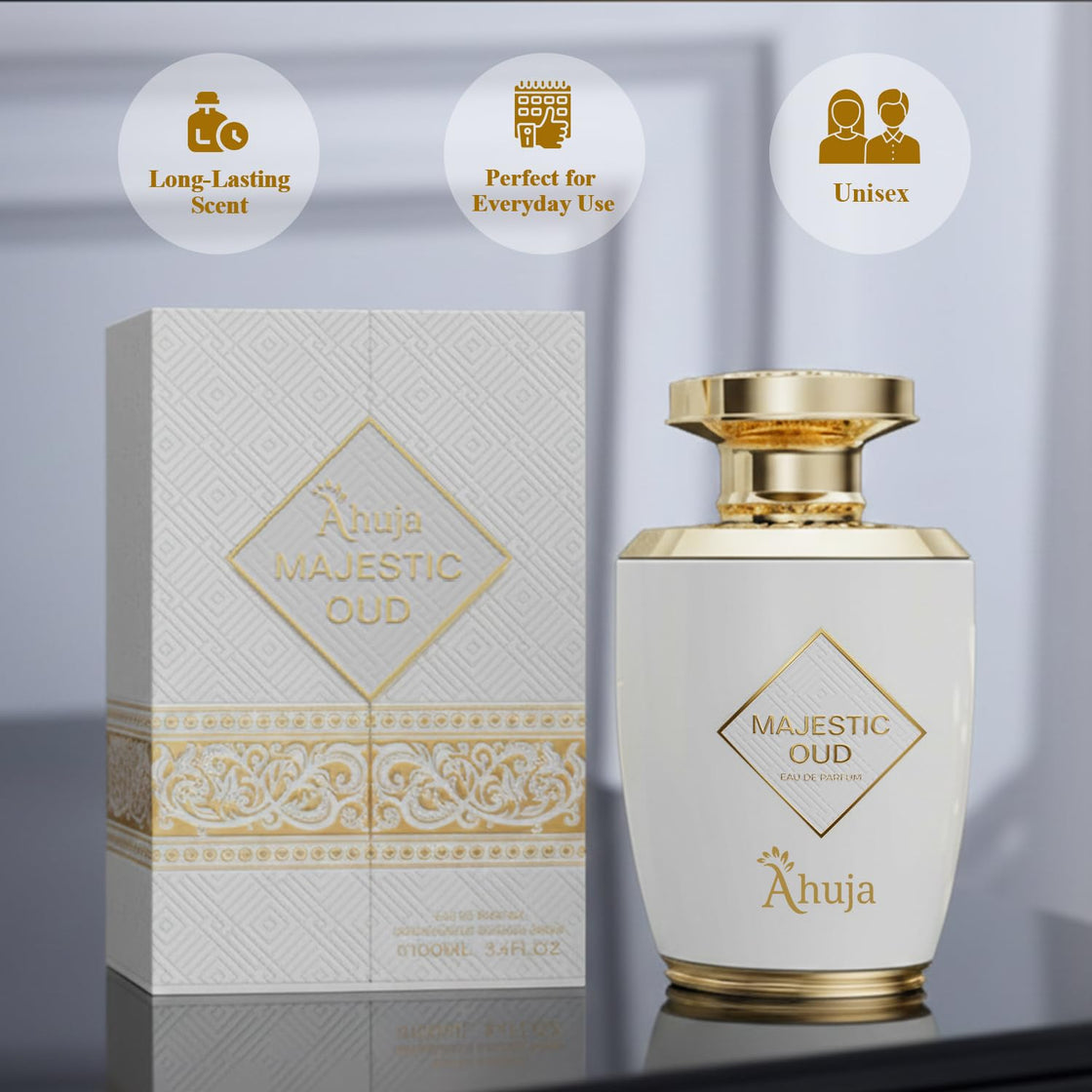 Ahuja Majestic OUD 3.4oz EDP Spray for UNISEX