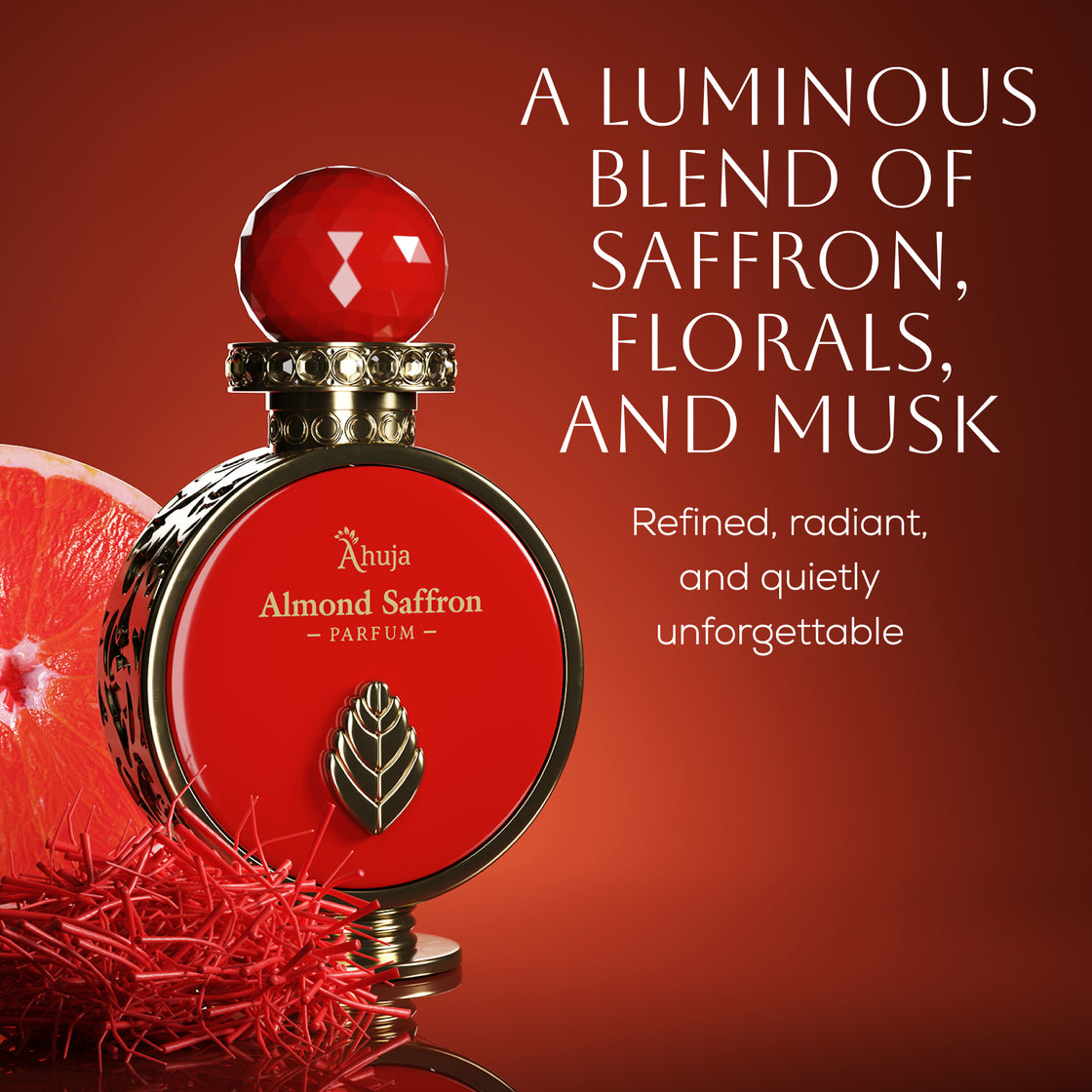 Almond Saffron by Ahuja 3.4oz Parfum Spray for UNISEX